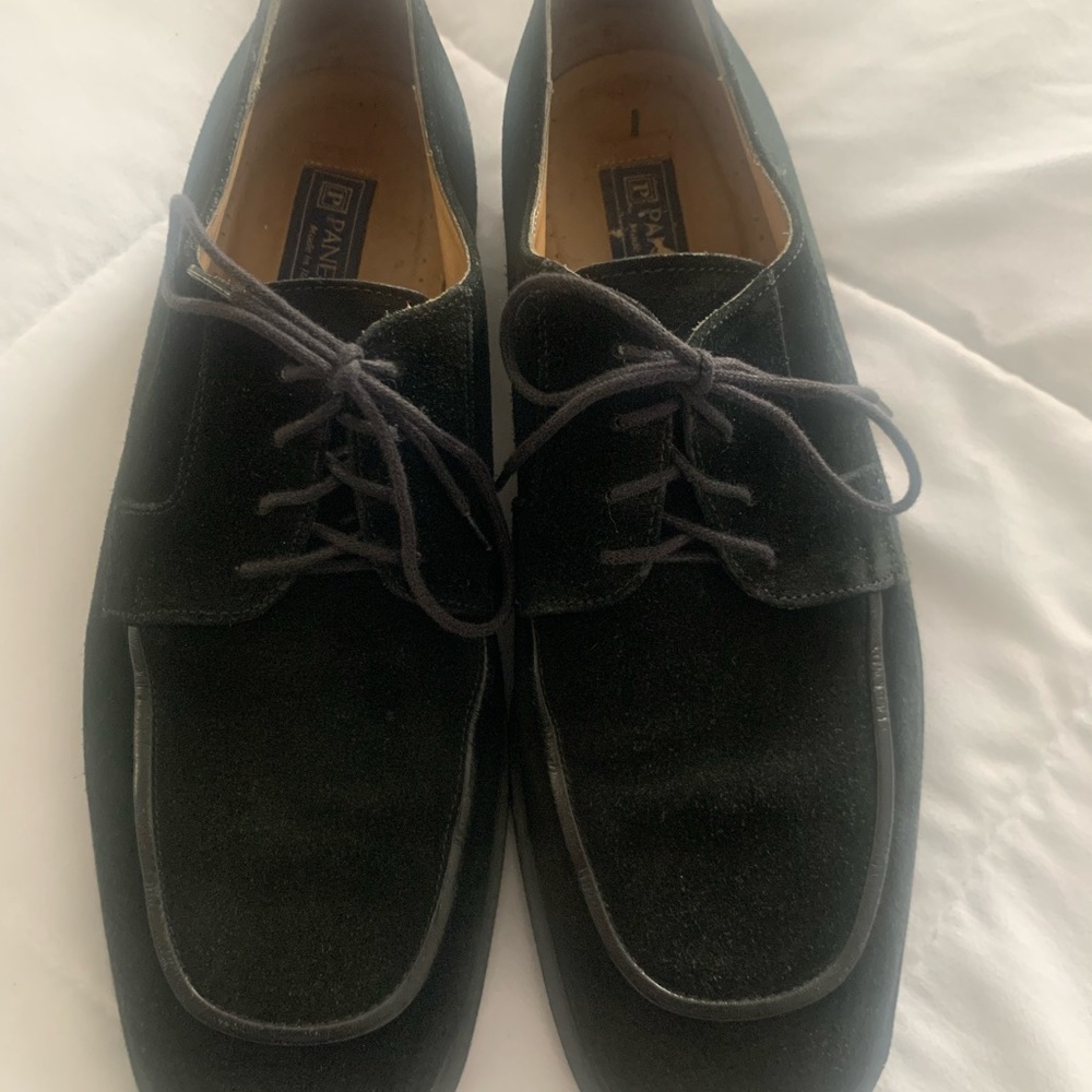 Panelli Men's Black Suede Shoes
